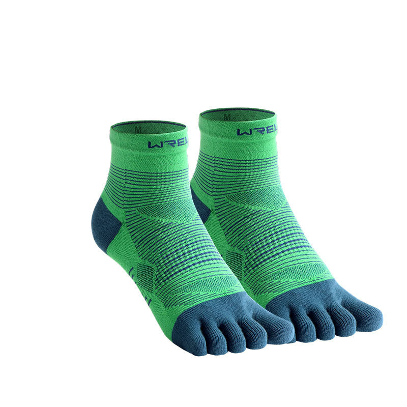Men's And Women's Professional Sports Toe Socks Green GlamzKart