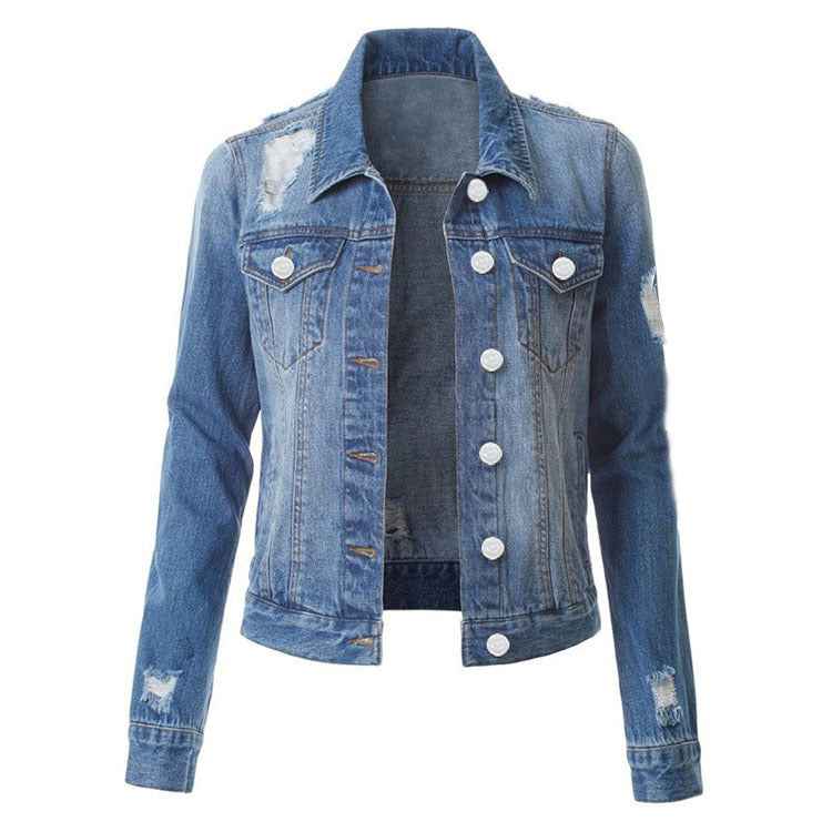 European And American Hole Lining Short Sleeve Women Women's Cowboy Coat