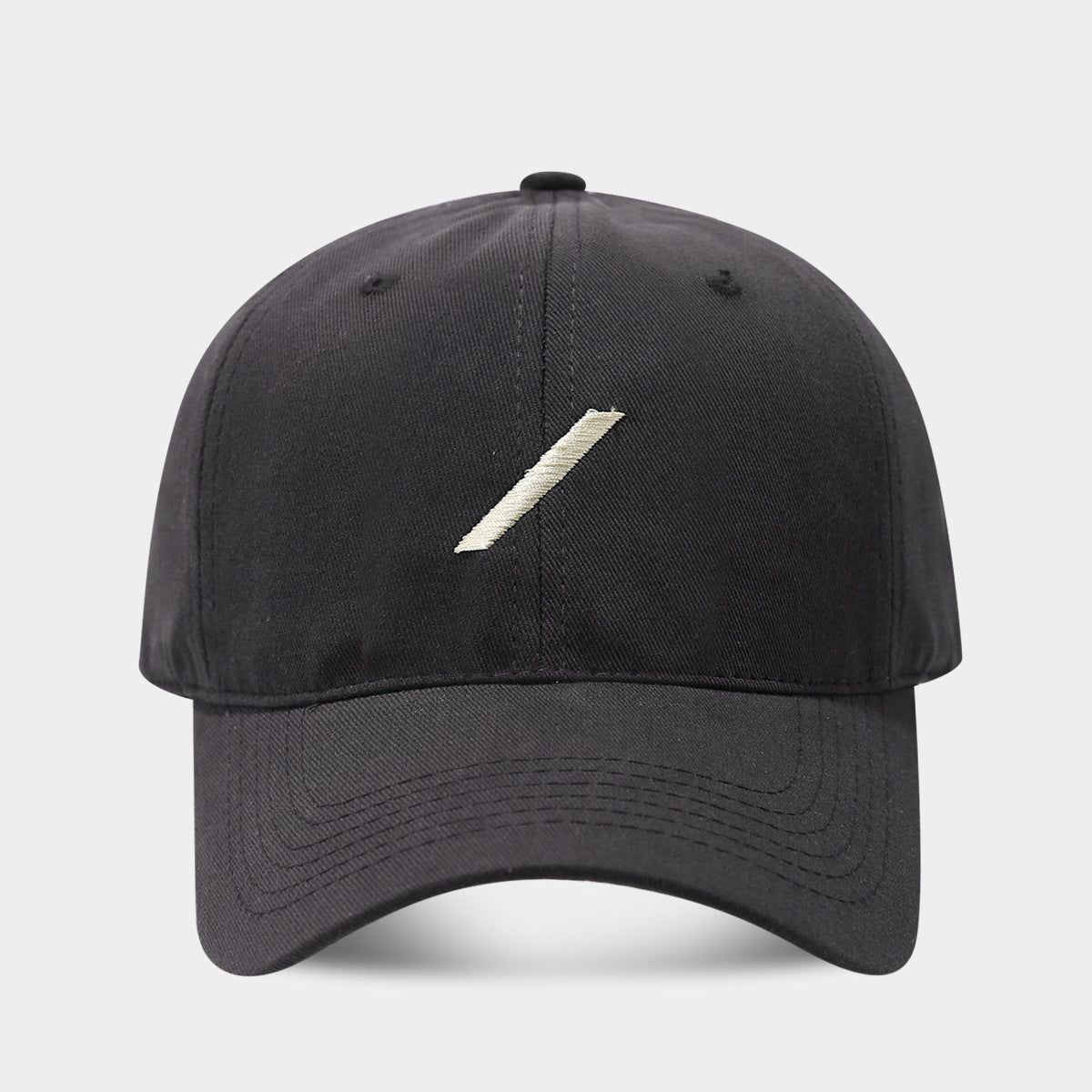 Early Spring Baseball Cap With Big Face And Small Curved Brim Soft Top Dark Gray Adjustable GlamzKart