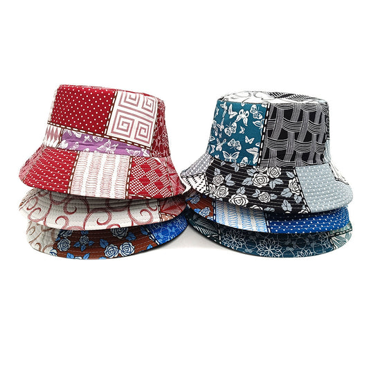 Geometric Bucket Hat Color Matching Printing Double-sided Wear Bucket Hat GlamzKart