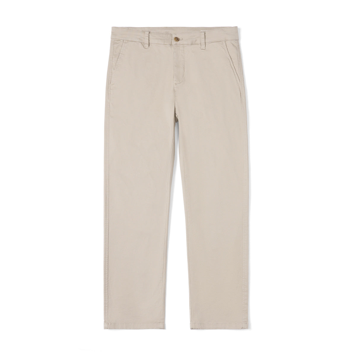 Casual Pants Men's Business Shirt Solid Color Stretch Cotton Cropped Pants Light Khaki GlamzKart