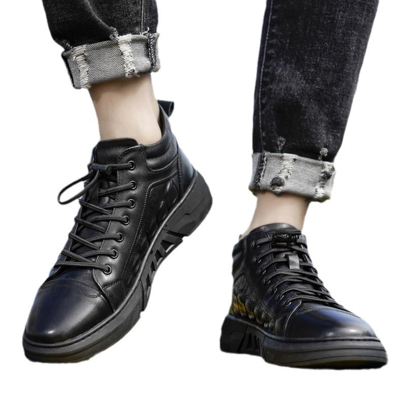 Pure Color Tied Trendy Wild Youth Men's Shoes GlamzKart