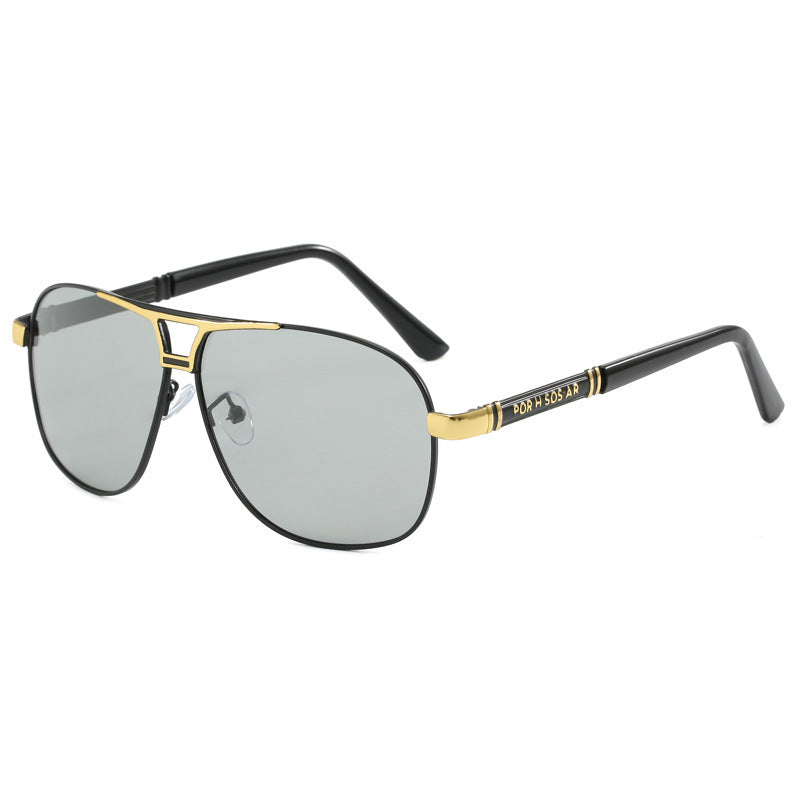 Men's Polarized Day And Night UV Protection Advanced Sense Color Changing Sunglasses Gold Black Color Changing GlamzKart