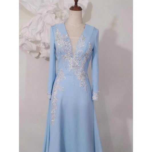 Light Luxury Minority Temperament Long Sleeve Performance Costume GlamzKart