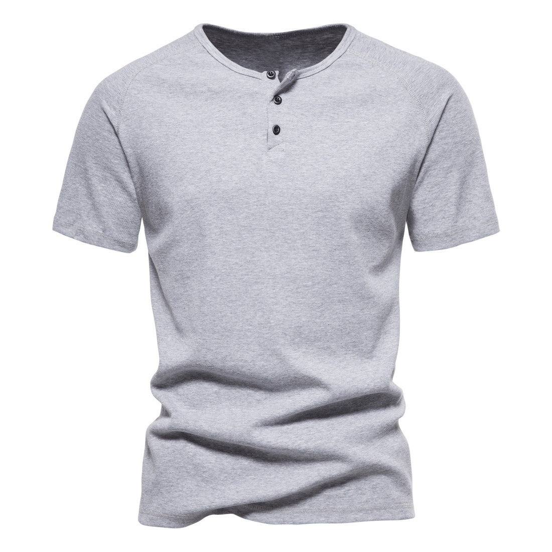 Solid Color Men's Retro Summer Short Sleeve Fitness GlamzKart