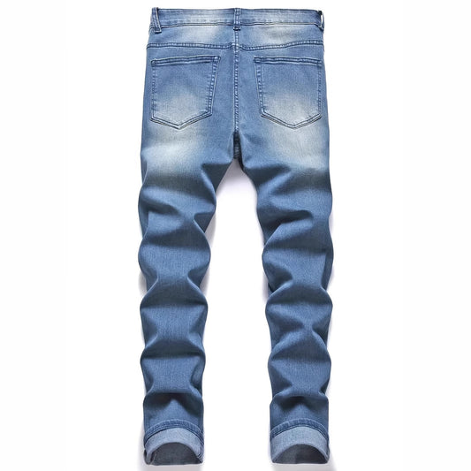 Men's Ripped Fashion Personality Street Trend Style Jeans GlamzKart