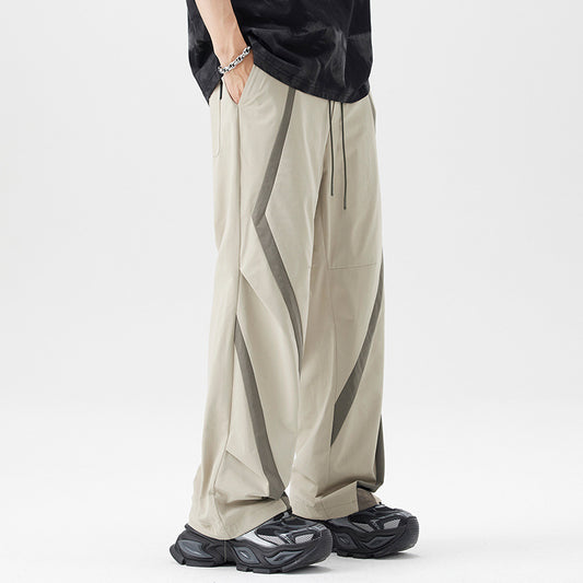 American Style Trend Mixed Color Stripe Casual Pants GlamzKart