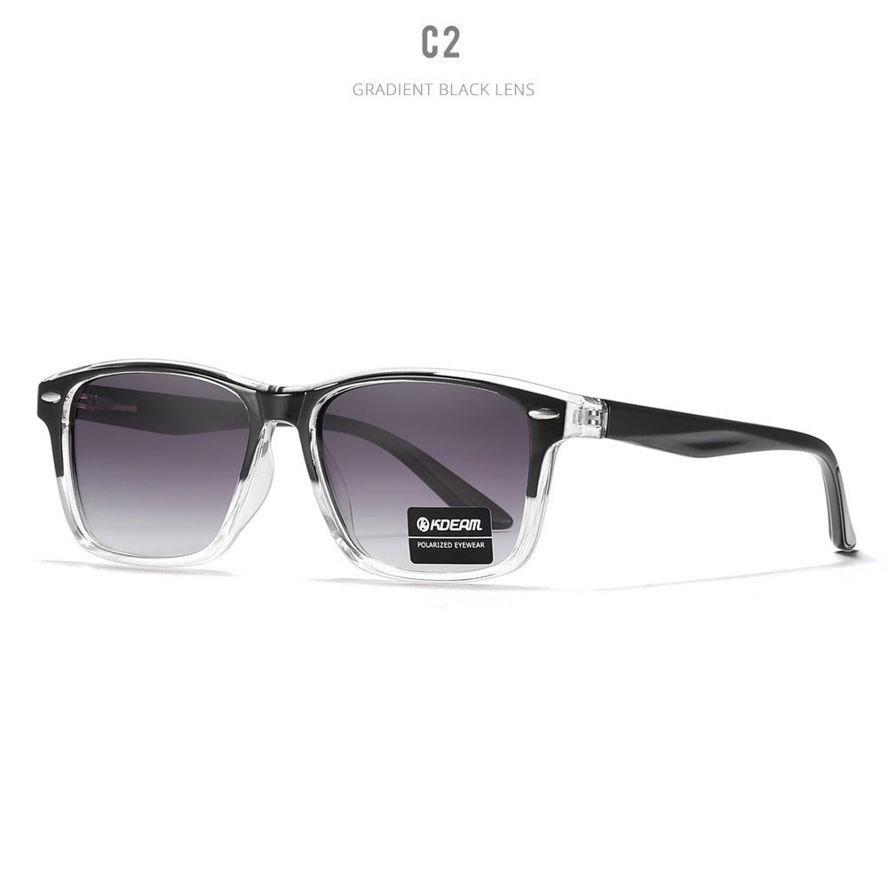 Logo-free Sunglasses Casual Square Polarized Glasses C2 GlamzKart