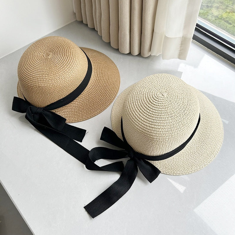 Sun Hat Women's Summer French Elegant Bow GlamzKart