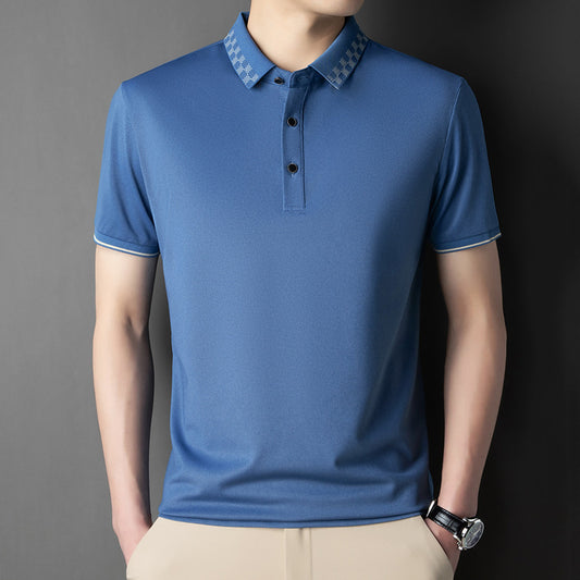 Men's Short-sleeved T-shirt Clothing For Middle-aged Dad Loose Casual GlamzKart