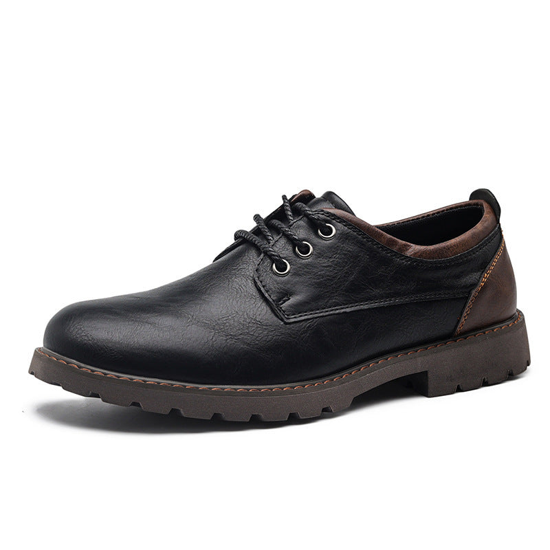 British Style Retro Casual Leather Shoes Men's Casual GlamzKart