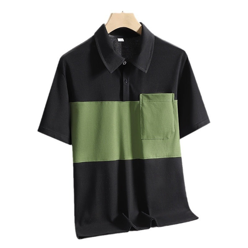 New Ice Silk Quick-drying Polo Shirt Men's Short-sleeved T-shirt GlamzKart