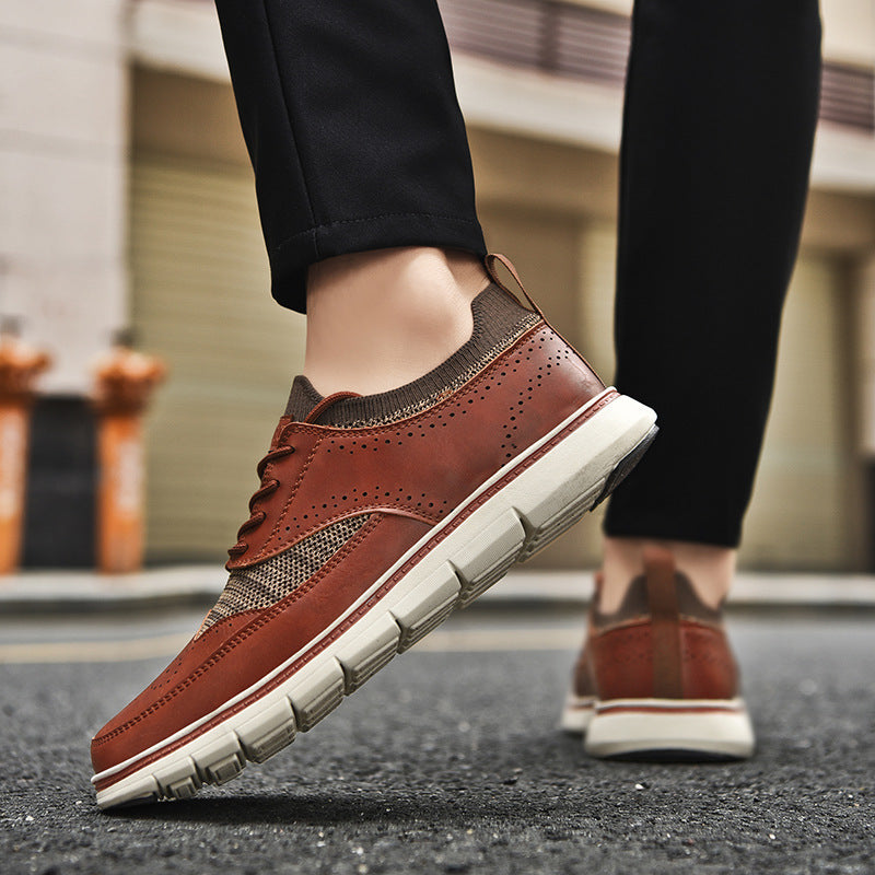 Men's British Style Casual Fashion Leather Shoes GlamzKart