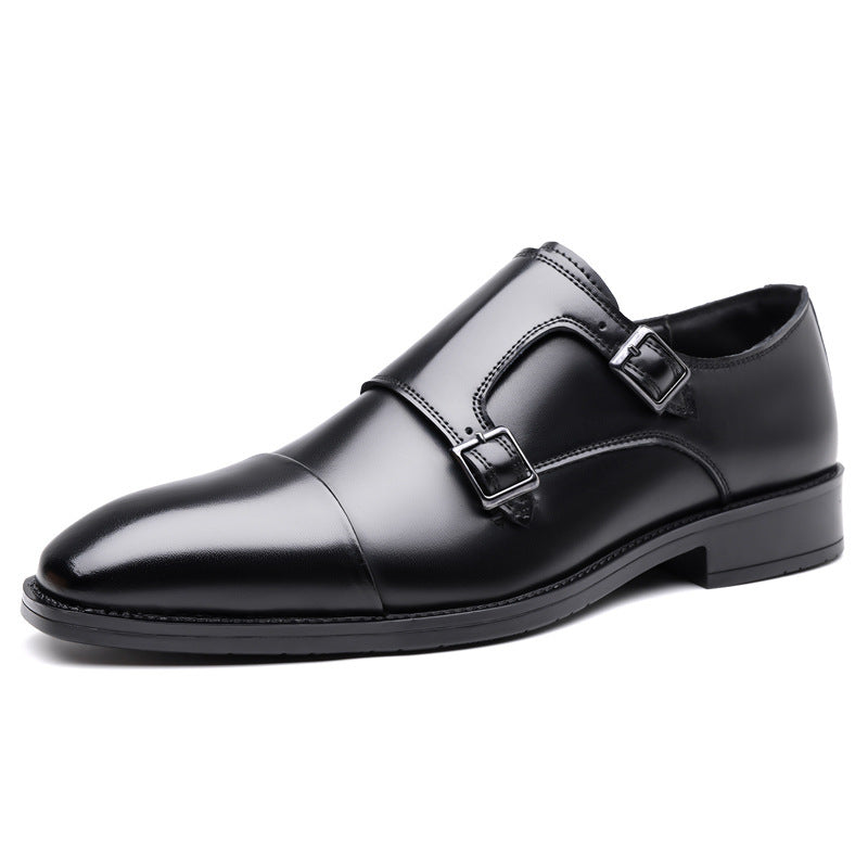 Leather Shoes Men's Business Shoes Oxford Black GlamzKart