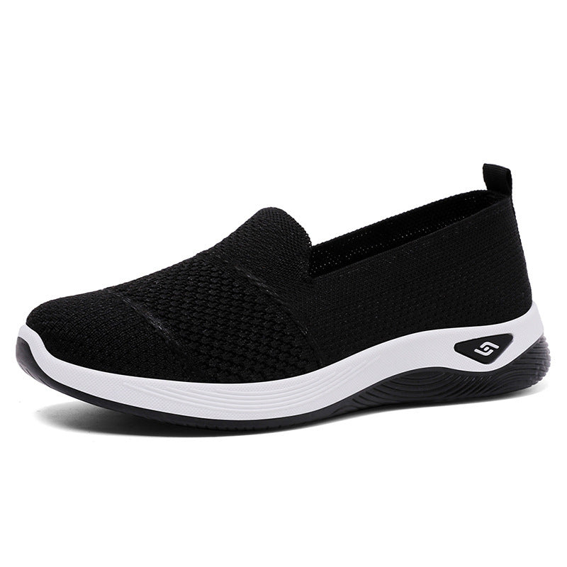 Shoes Soft Bottom Comfortable Old Beijing Cloth Shoes Shallow Mouth Black GlamzKart