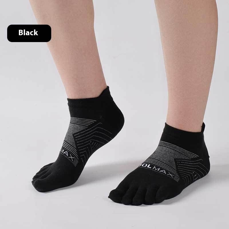 Sports Marathon Toe Socks Men Black GlamzKart