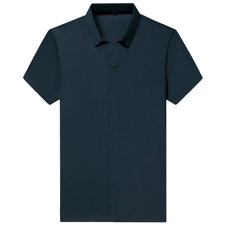 Ice Silk Short Sleeve Men's Fashion Casual Lapel GlamzKart