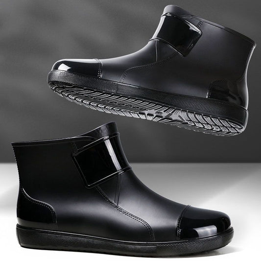 Men's Short Waterproof Plus Size Rain Boots GlamzKart