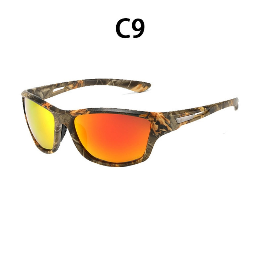 Sunglasses For Men Polarized Outdoor C9 camouflage red film GlamzKart