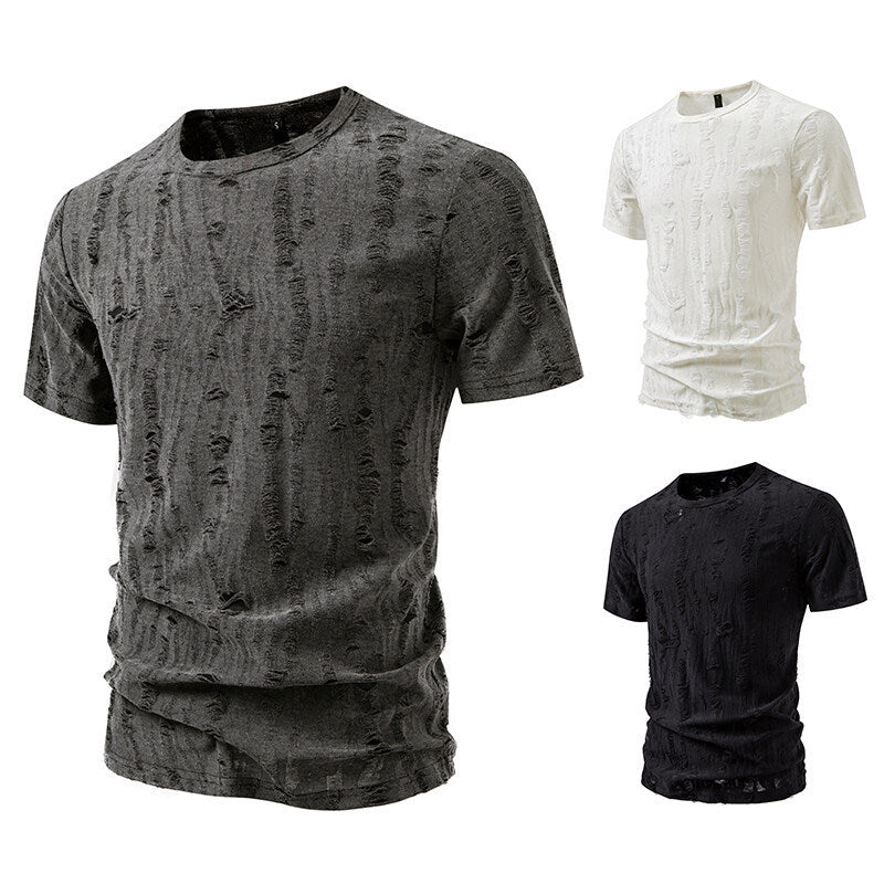 Simple Half Sleeve Men's Tops Loose GlamzKart