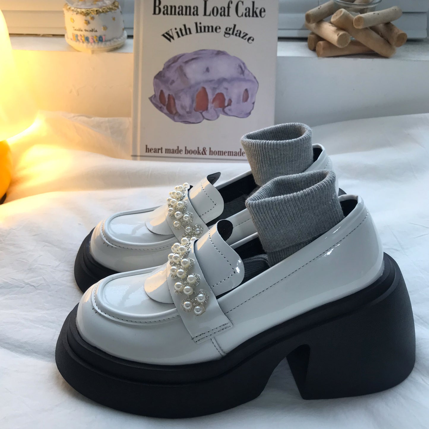 Women With Thick High Heels And Lace Up Small Leather Shoes 4 Style GlamzKart