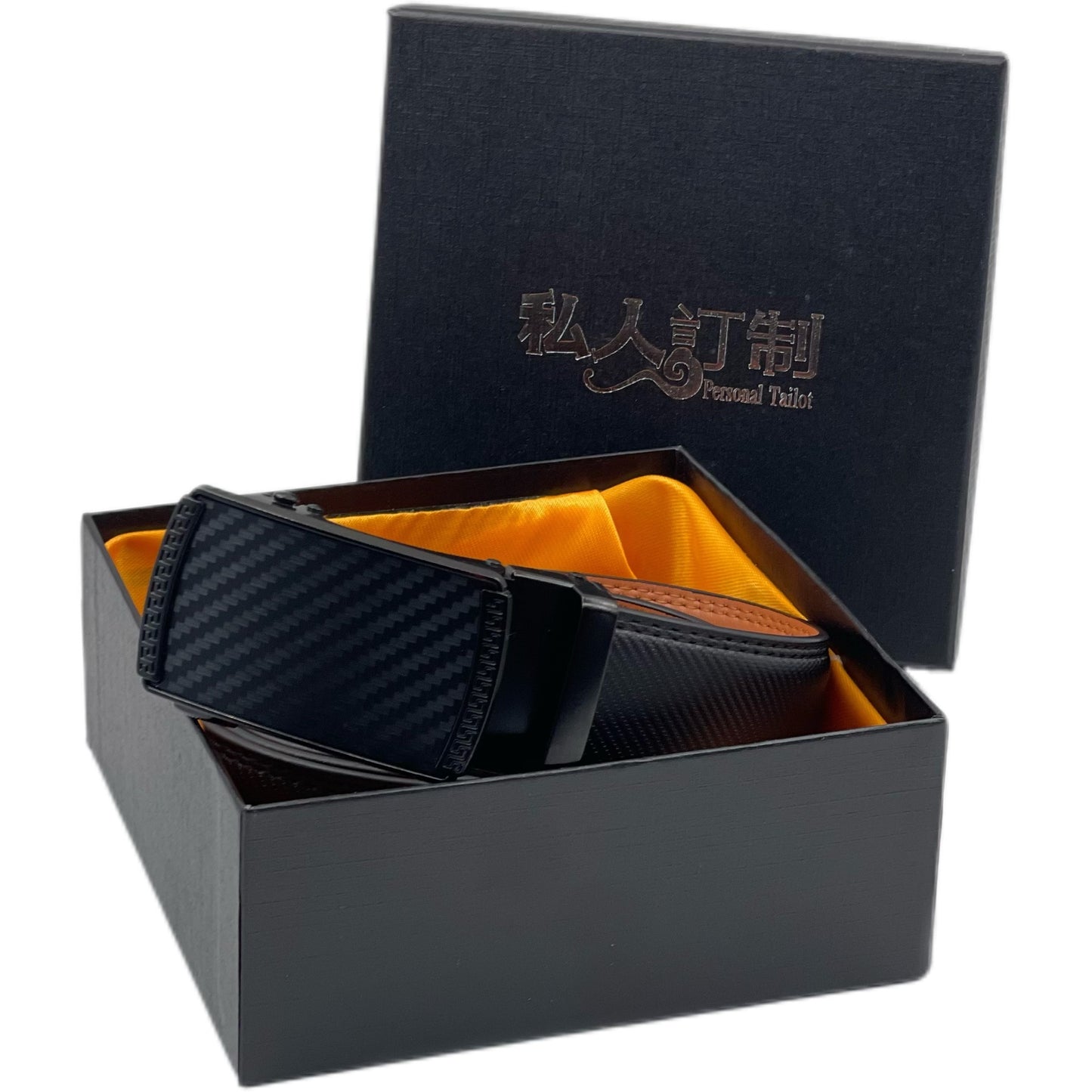 Men's Leather Belt Versatile Cowhide Automatic Buckle Black Gift Box GlamzKart