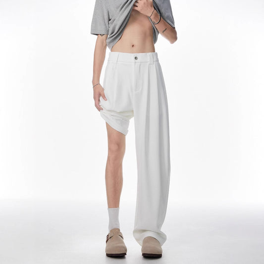 Fashion Personality Drape Ice Silk Leggings Men GlamzKart