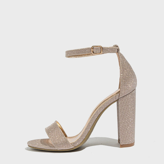 Chunky Heel Sandals Fashion European And American Style High Heel Sandals Women's Classy Shoes GlamzKart