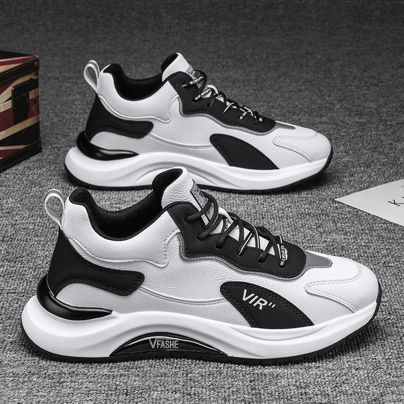 Male Student All-match Soft Bottom Casual Running Shoes G718 White GlamzKart