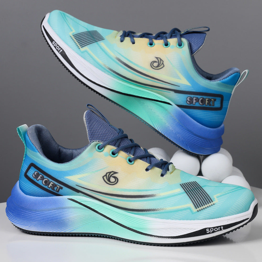 Mesh Breathable Running Shoes Lightweight Comfortable Breathable Trendy Casual Shoes Men's Shoes Sapphire Blue GlamzKart