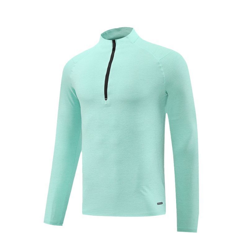 Sun Protection Long Sleeve T-shirt Men's Sports Fitness T-shirt Light Green GlamzKart