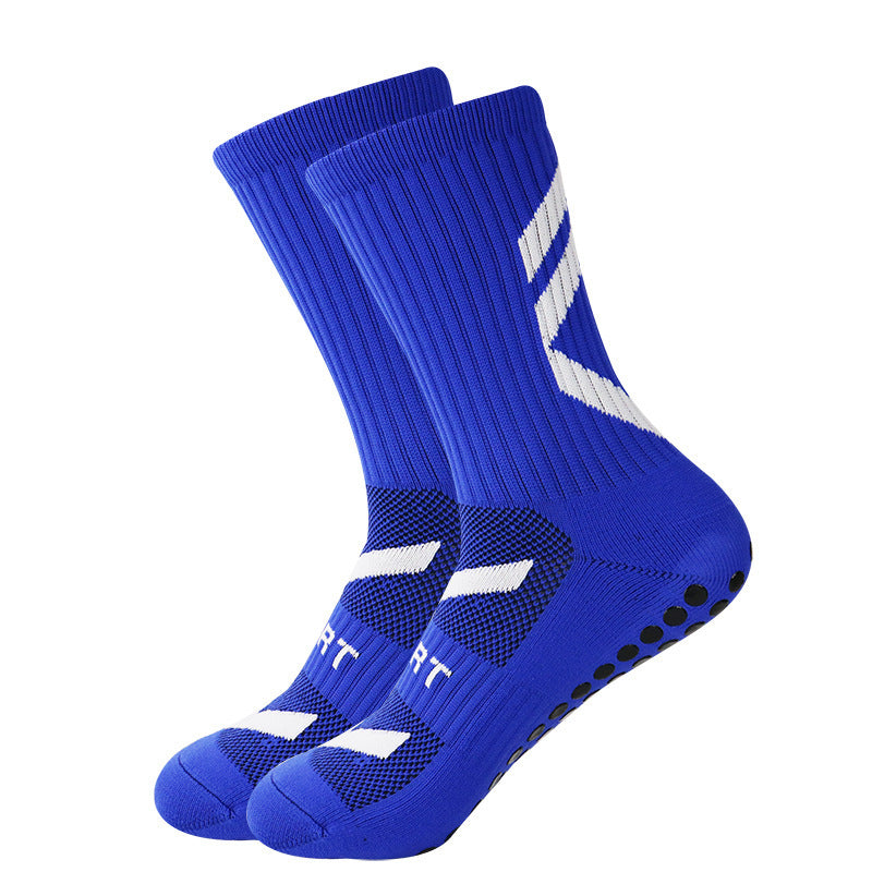 Non-slip Thickened Middle Football Shock-absorbing Wear-resistant Sports Socks Blue 38 To 45 GlamzKart