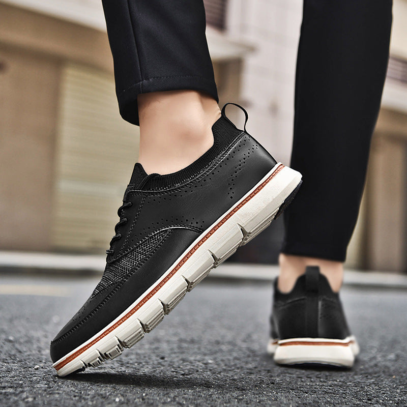 Men's British Style Casual Fashion Leather Shoes GlamzKart
