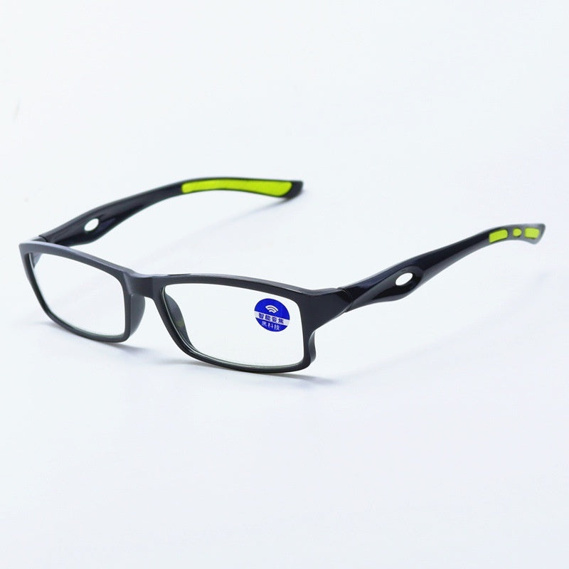 HD Anti-Blue Ray TR Reading Glasses For Middle-aged And Elderly People Intelligent Zoom LH03 Gray Frame GlamzKart