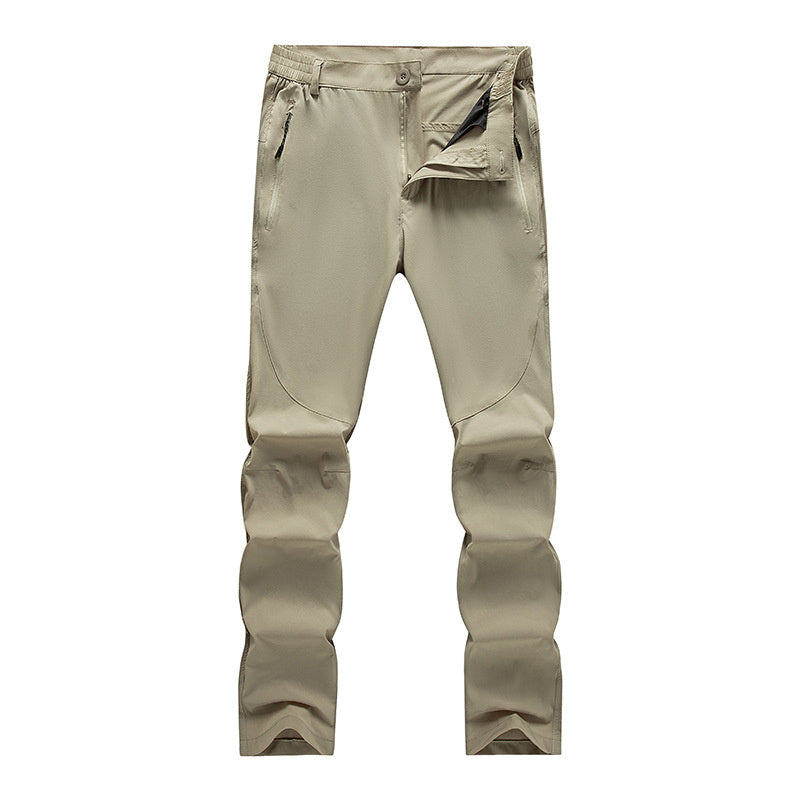 High Elastic Quick-drying Outdoor Climbing Pants Elastic 1922 pure khaki thin GlamzKart