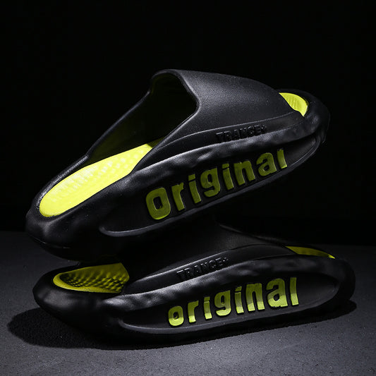 Men's Slippers Thick Bottom For Outdoors Trendy Non-slip Wear-resistant GlamzKart