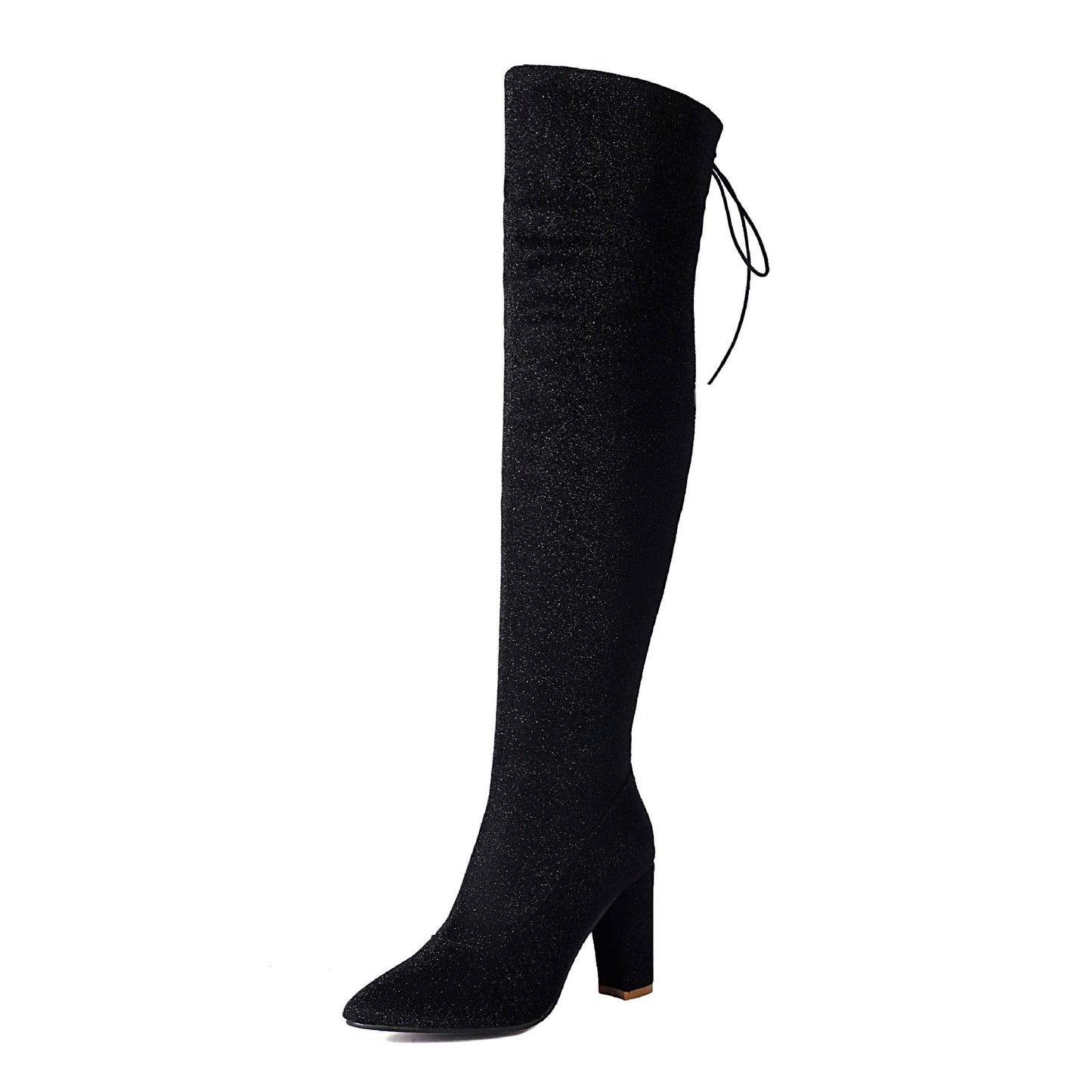 Over-the-knee Nightclub Knight 40-47 Large Size Boots Black GlamzKart