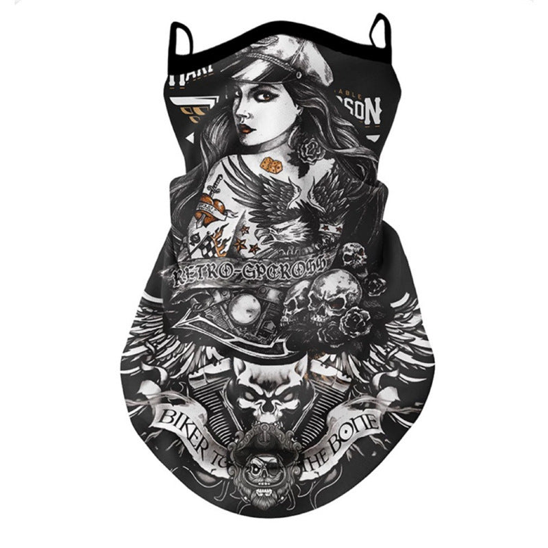 Full Face And Neck Protection Integrated Sun Mask Standard Beauty Black GlamzKart