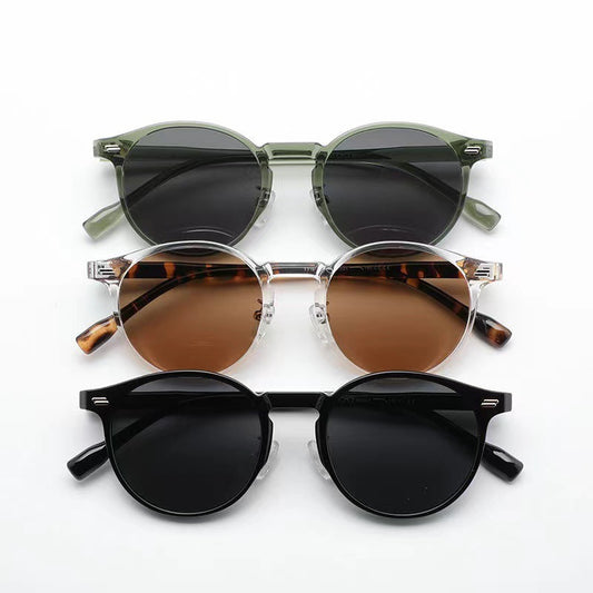 Japanese-style Retro Sunglasses Women's Trendy Round GlamzKart