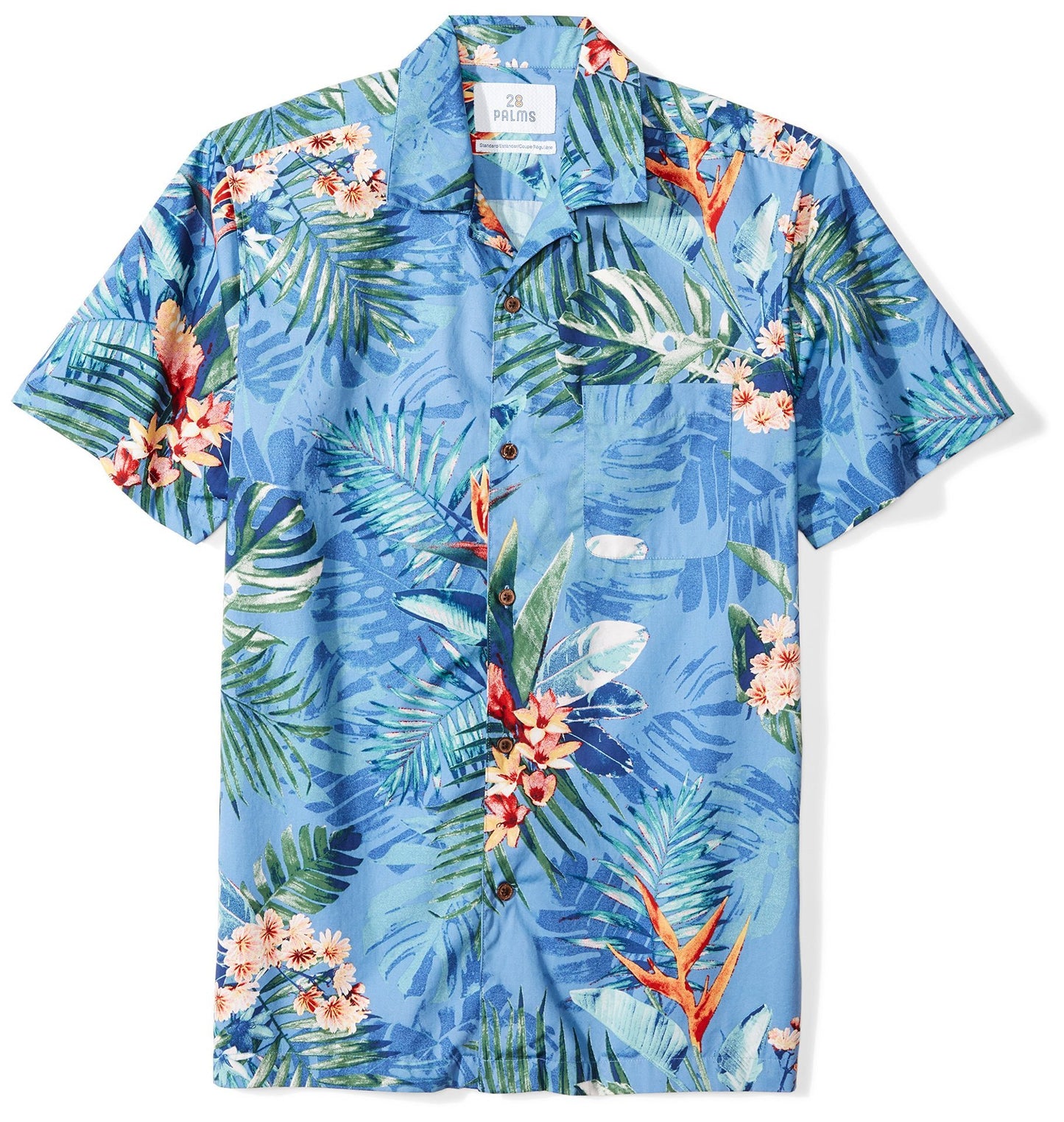 Hawaiian Printed Short Sleeve Shirt Bluebird GlamzKart