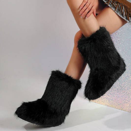 Snow Boots Middle Boots Furry Boots GlamzKart