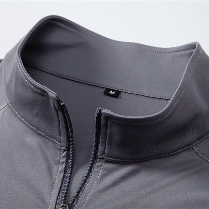 Men's Sun Protection UV Protection Long Sleeve Half Zipper T-shirt GlamzKart