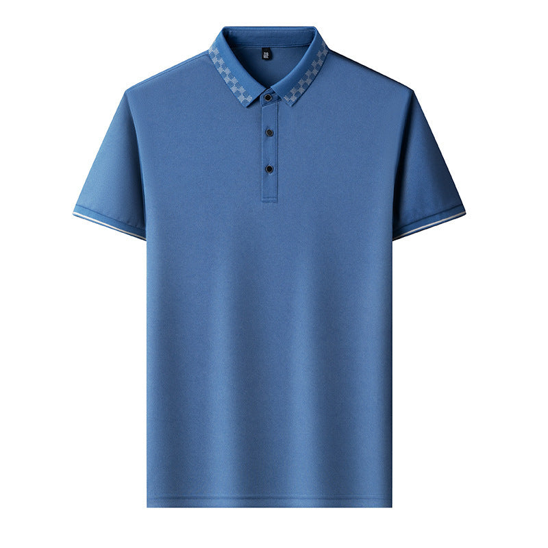Men's Short-sleeved T-shirt Clothing For Middle-aged Dad Loose Casual GlamzKart