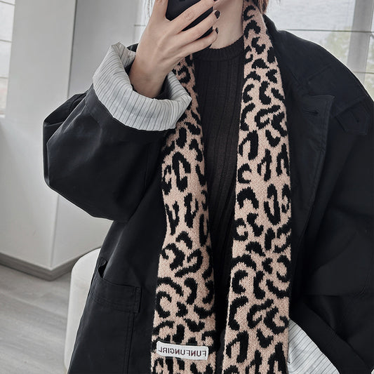 Korean Style High-grade Wool Knitted Small Scarf GlamzKart