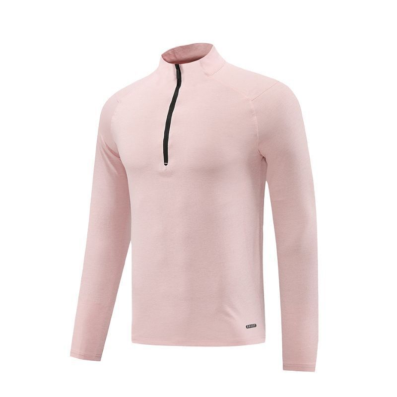Sun Protection Long Sleeve T-shirt Men's Sports Fitness T-shirt Pink GlamzKart