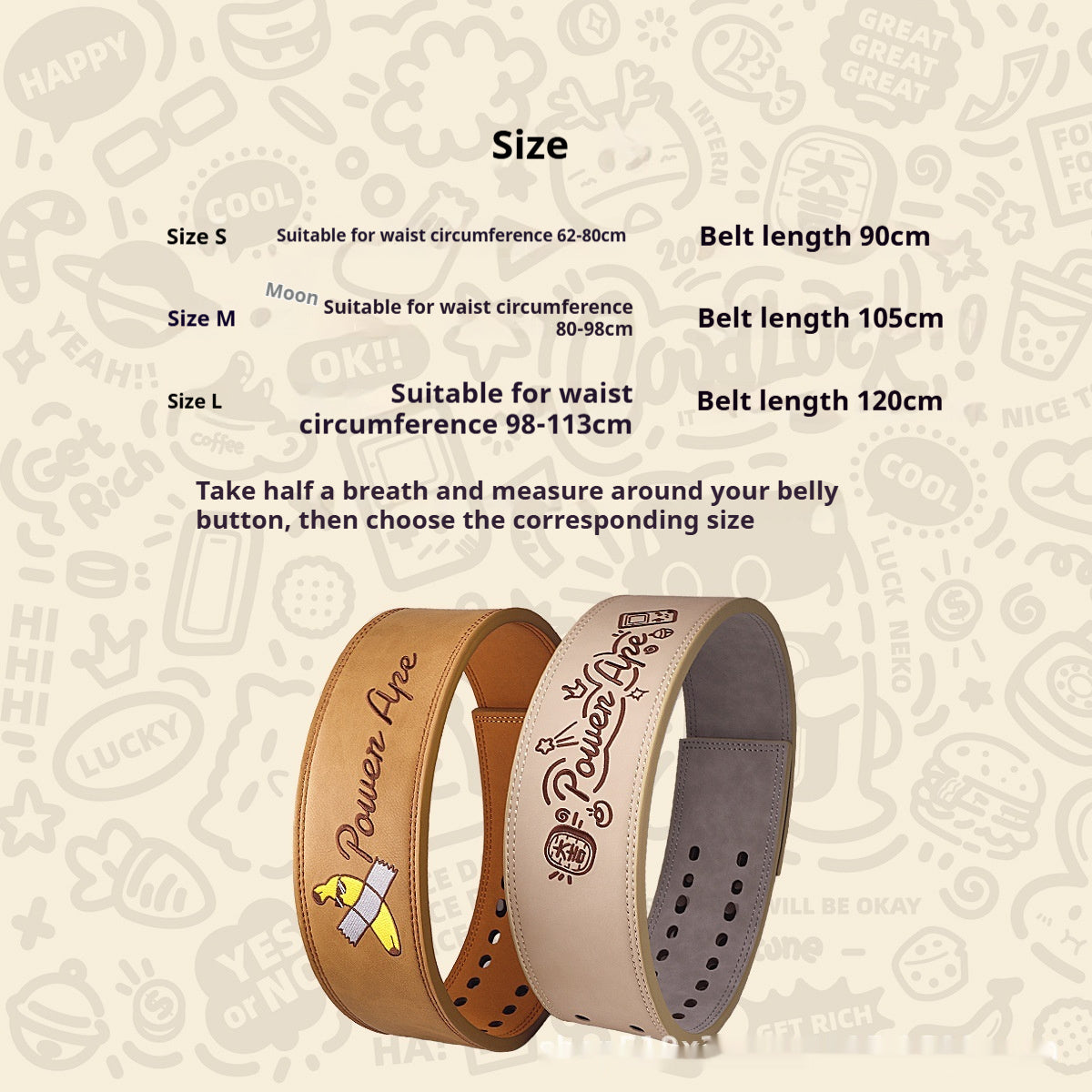 Cartoon Full Leather Fitness Belt GlamzKart