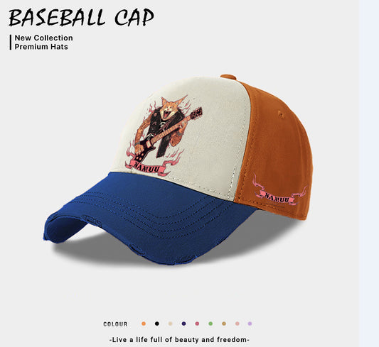 European And American Style Men's Casual Baseball Cap Blue GlamzKart