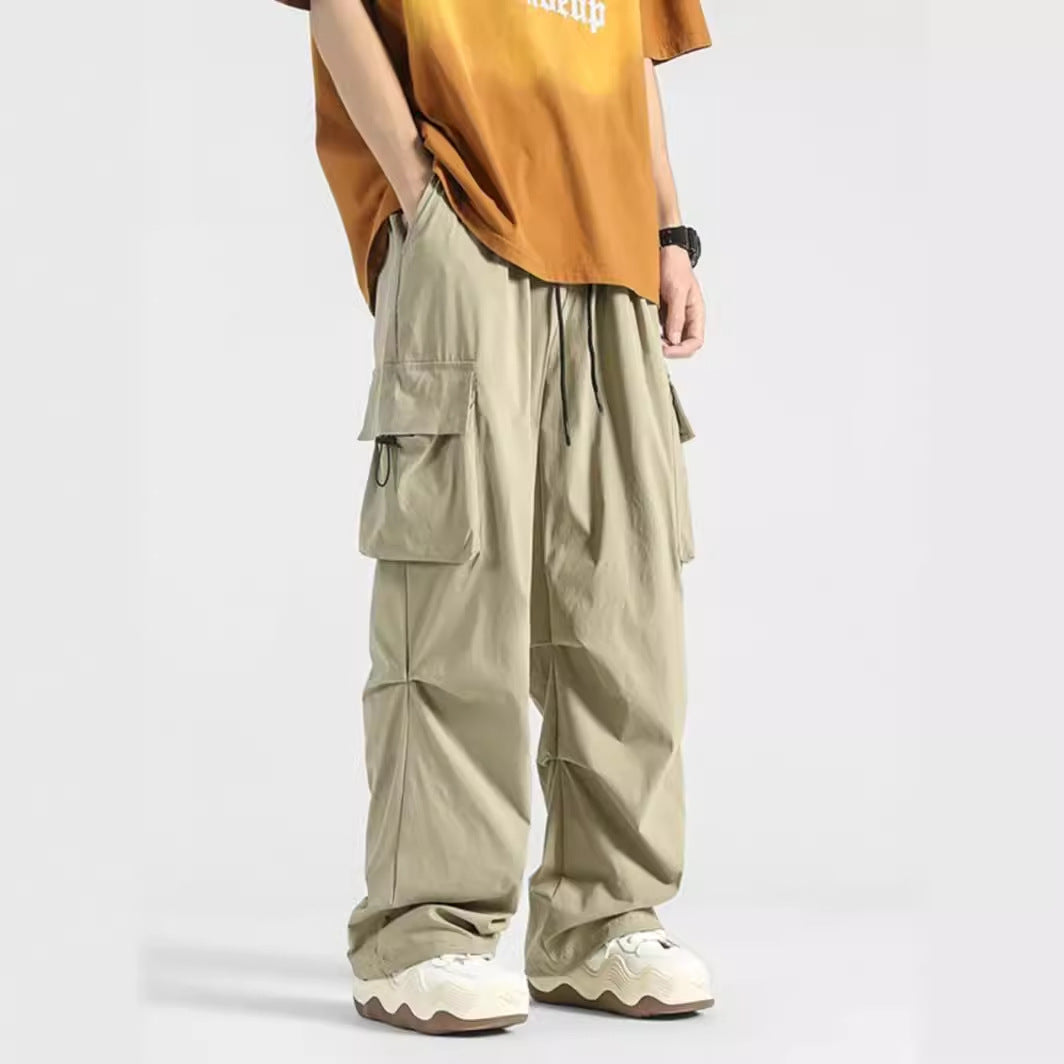 Straight Outdoor Loose Casual Trousers Men GlamzKart
