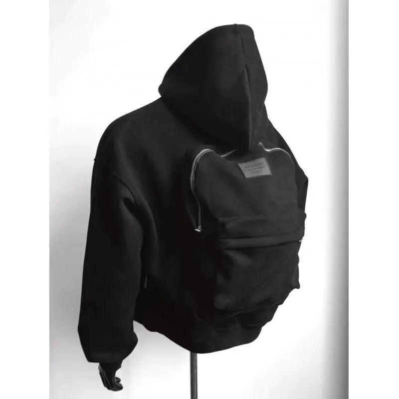 Fashion Personalized Men's Clothing Spring New Hoodie Black GlamzKart