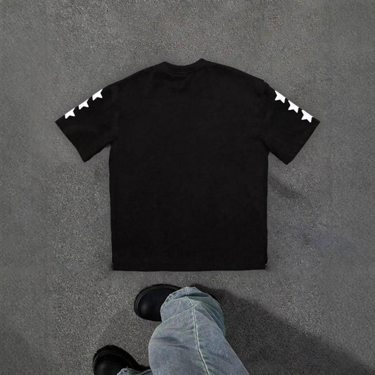 Personality Street Hip Hop Style Letter Pattern T-shirt Retro GlamzKart